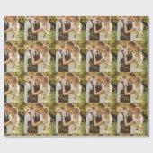 Custom Wedding Photo Cadeaupapier (Vlak)