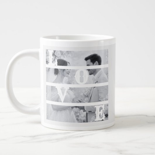 Custom Wedding Photo "LOVE" Extra Grote Beker (Links)