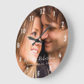 Custom Wedding Photo Personalized Large Clock Grote Klok (Hoek)