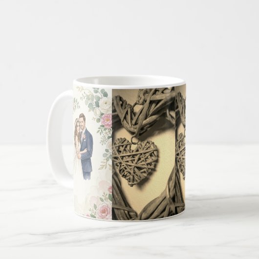 Custom Wedding Portrait Mug (Devant gauche)