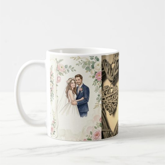Custom Wedding Portrait Mug (Gauche)