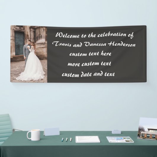 Custom Wedding Reception Spandoek (Beurs)