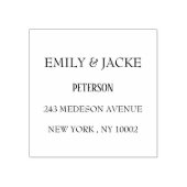 Custom Wedding Rubber Stamp Monogram Elegant Rubberstempel (Afrduk)