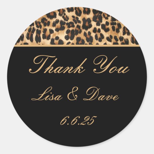 Custom Wedding Stickers Safari (Voorkant)