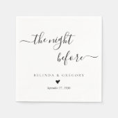 Custom Wedding The Night Before Rehearsal Dinner Servet (Voorkant)