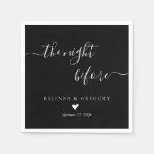 Custom Wedding The Night Before Rehearsal Dinner Servet (Voorkant)