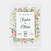 Custom Wedding Welcome Acrylic Sign Acryl Bord (Voorkant)