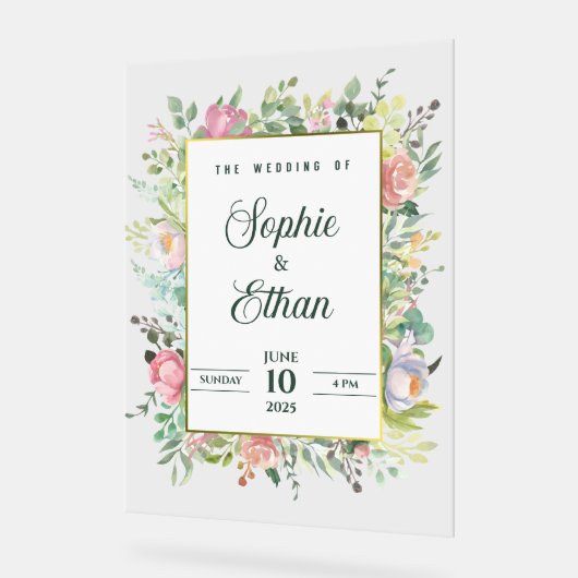 Custom Wedding Welcome Acrylic Sign Acryl Bord (Hoek)