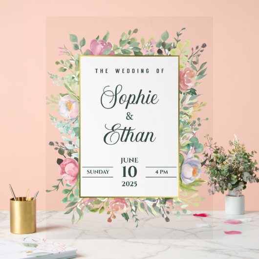 Custom Wedding Welcome Acrylic Sign Acryl Bord (Huwelijk)