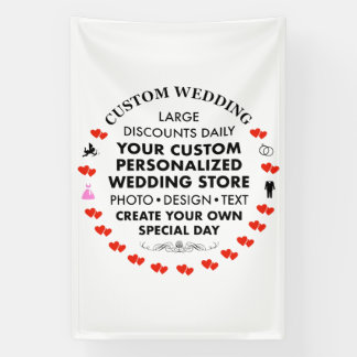 Custom Wedding Welkomstbord 6' x 4' Vinyl Banner
