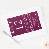 custom Wedding wine bottle label table number (Envelop)