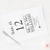 custom Wedding wine bottle label table number (Envelop)