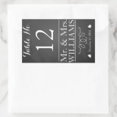 custom Wedding wine bottle label table number (Tas)