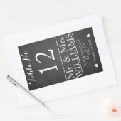 custom Wedding wine bottle label table number (Envelop)