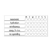 Custom Weekly Habit Tracker | 3" x 1.5" Journal Rubberstempel (Afrduk)