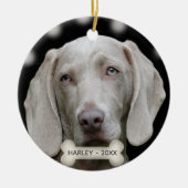 Custom Weimaraner Dog Foto Keramisch Ornament (Voorkant)