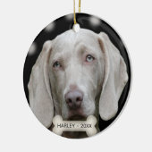 Custom Weimaraner Dog Foto Keramisch Ornament (Links)