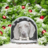 Custom Weimaraner Dog Foto Sneeuwbol (Kerstmis)