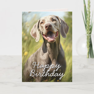 Custom Weimaraner Verjaardag Kaart
