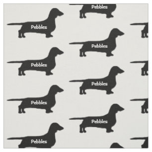 Custom Weiner Dog Silhouet Stof
