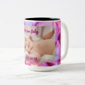 Custom Welcome Baby Photo & Text Mug (Devant droit)