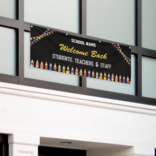 custom welcome back to school 2025 spandoek (Buitenkant Gebouw)