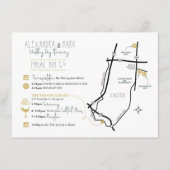 Custom Welcome Map Kaart voor ALEX & MARK (Voorkant)