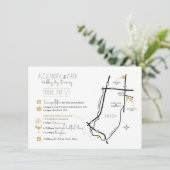 Custom Welcome Map Kaart voor ALEX & MARK (Staand voorkant)