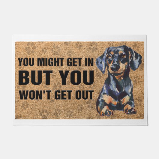 Custom Welcome Mat/Dog Lover/Dachshund Decor Deurmat (Voorkant)