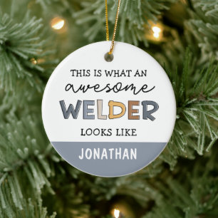 Custom Welder Funny Geweldige Welder Gifts Keramisch Ornament