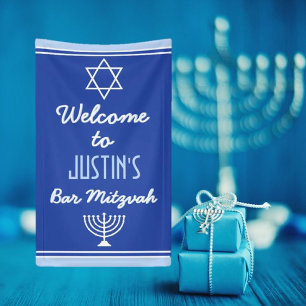 Custom Welkom bij Bar Mitzvah Spandoek