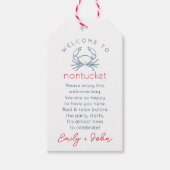 Custom Welkom bij Nantucket bruiloft Label Cadeaulabel (Voorkant)