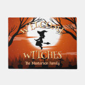 Custom Welkom heksen gelukkig Halloween Deurmat (Voorkant)