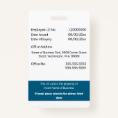 CUSTOM werknemer ID-kaart modern groen wit Badge (Achterkant)