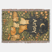 Custom Whimsical Cat Garden Deken (Voorkant)