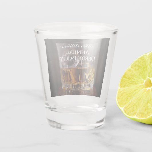Custom Whiskey Rocks Derby Shot Glas (Achterkant)