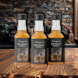 Custom Whiskey Rocks Glass Mini Likeurfles Etiket