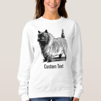 Custom White Black Cat Mom Graphic Cute Pet Photo Trui