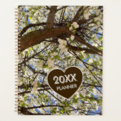 Custom White Blossom Branches Tree Crown Photo - Planner (Voorkant)