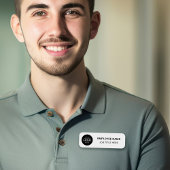 Custom White Business Logo Medewerker Naamplaatje