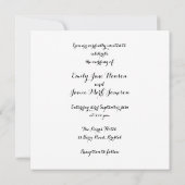 Custom White Doves Love Heart Faire-part de mariag (Dos)