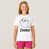 Custom White Ghost Halloween T-Shirt for Toddlers (Voorkant volledig)