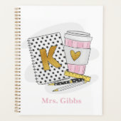 Custom White Kindergarten Enseignant École Café (Devant)