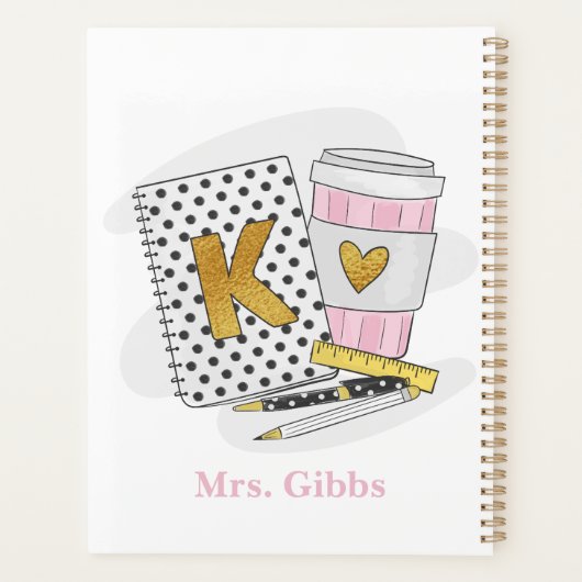 Custom White Kindergarten Enseignant École Café (Dos)