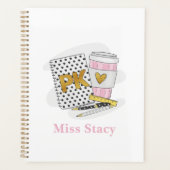 Custom White Pre K Teacher School Planner (Voorkant)