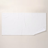 Custom white simple Design Add Photo or Text Badhanddoek (Badhanddoek)