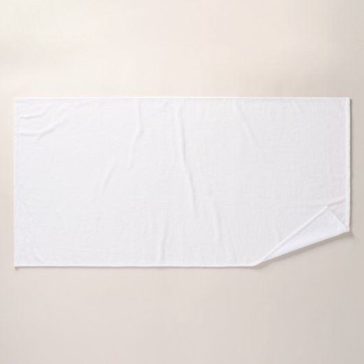 Custom white simple Design Add Photo or Text Badhanddoek (Badhanddoek)