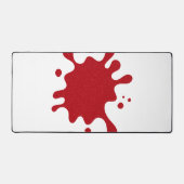 Custom White & Tomato Red Ink Splash Desk Mat (Voorkant)