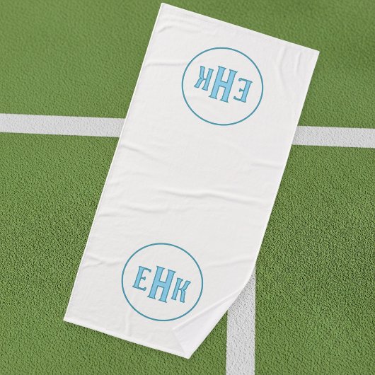 Custom White Towel with Initials