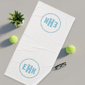 Custom White Towel with Initials